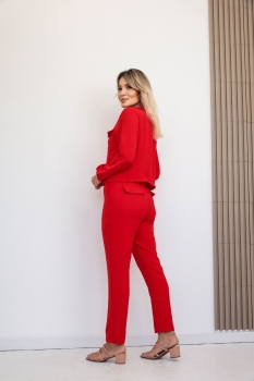 Conjunto em Air Flow com Zíper Catarina Vermelho