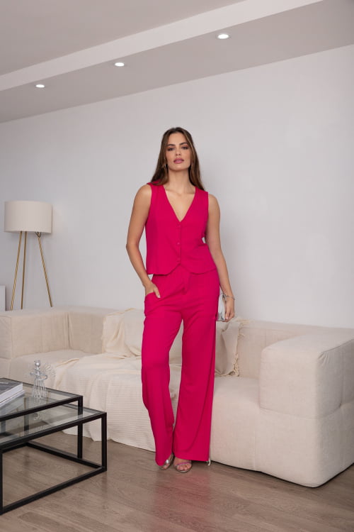 Conjunto Kate3.0 Malha Vicenza Pink Verão