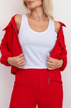 Conjunto em Air Flow com Zíper Catarina Vermelho