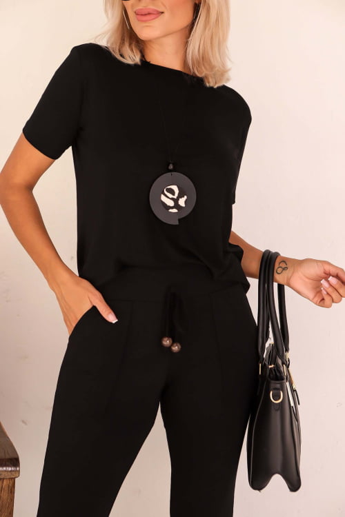 Conjunto  Erika Confort Preto