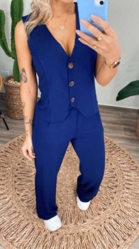 Conjunto de 3 peças com colete Donna Marinho