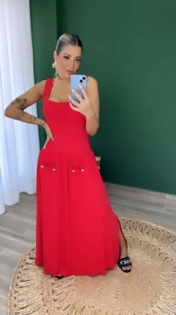 Vestido blair alongado vermelho