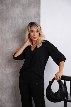 Conjunto camisa oversized Luiza 2.0 Preto