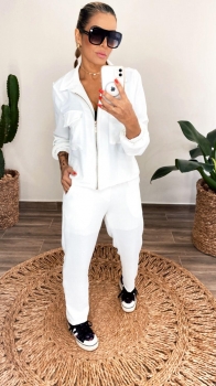 Conjunto em Air Flow com Zíper Catarina Branco