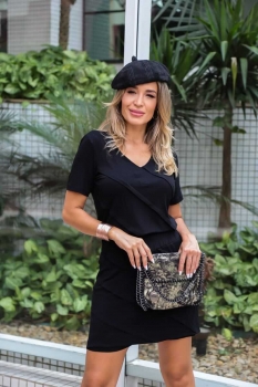 Conjunto  de shorts saia Veronica preto