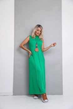 Vestido em malha com recortes Helena Verde Jade