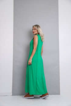 Vestido em malha com recortes Helena Verde Jade