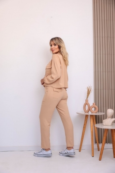 Conjunto em air flow com ziper Catarina Nude