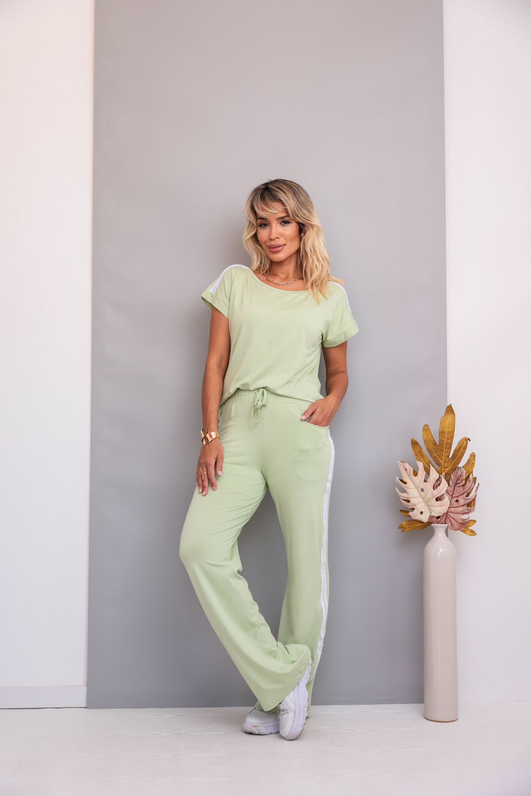 Conjunto Comfy style verão verde menta